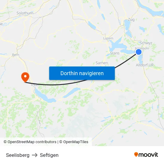 Seelisberg to Seftigen map