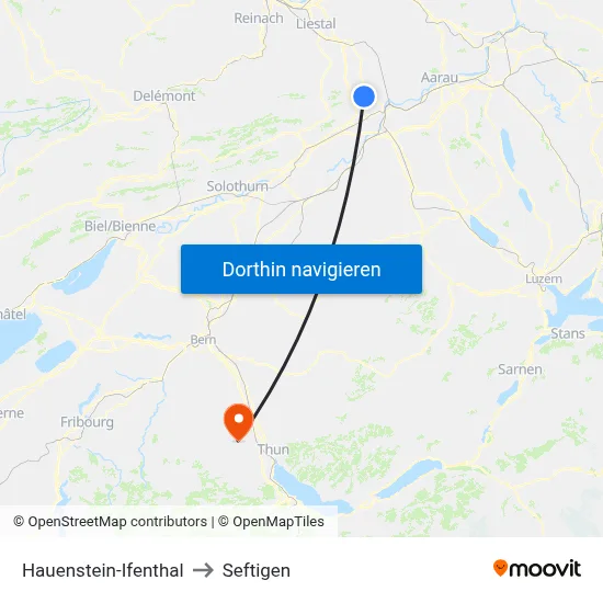Hauenstein-Ifenthal to Seftigen map