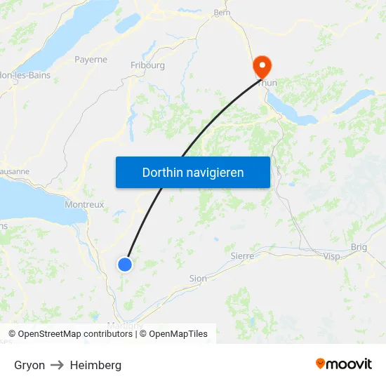 Gryon to Heimberg map