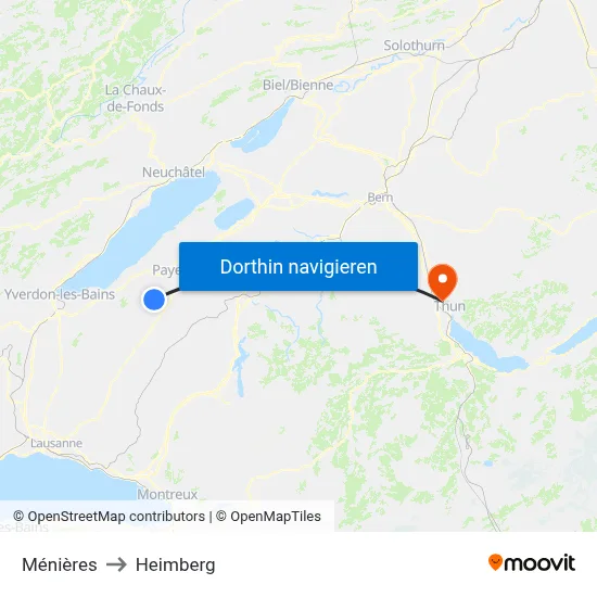 Ménières to Heimberg map