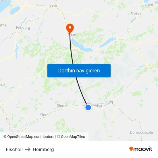 Eischoll to Heimberg map