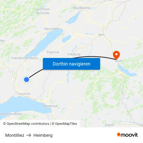 Montilliez to Heimberg map
