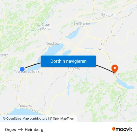 Orges to Heimberg map