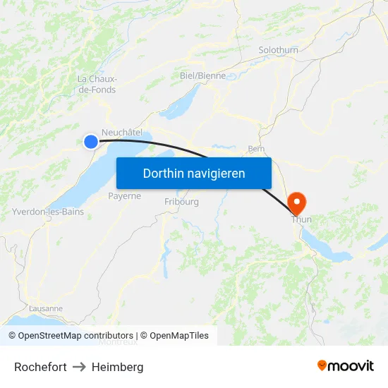 Rochefort to Heimberg map