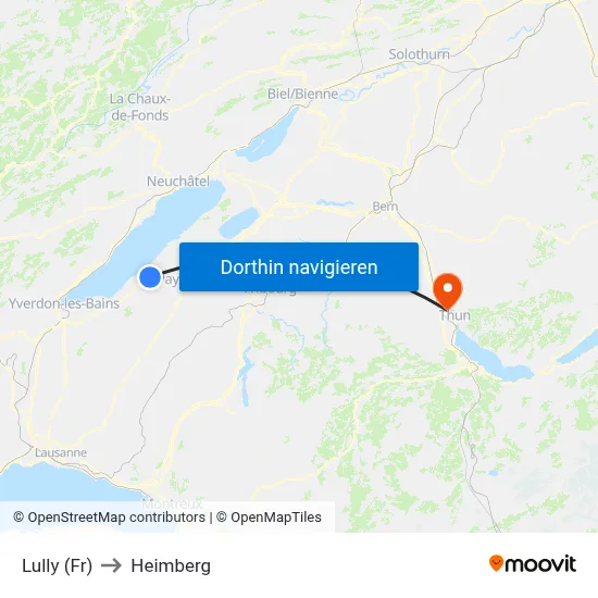 Lully (Fr) to Heimberg map