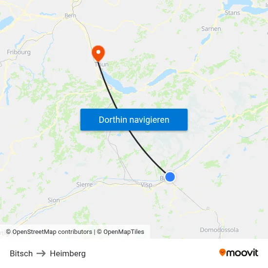 Bitsch to Heimberg map