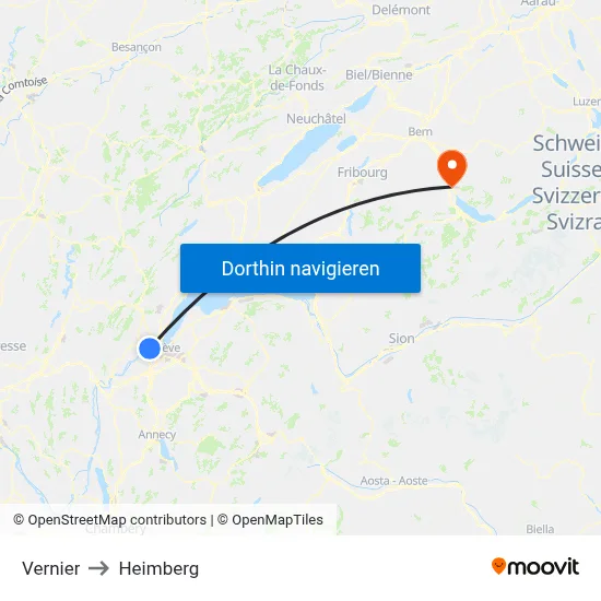 Vernier to Heimberg map