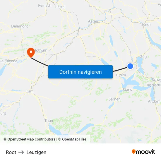 Root to Leuzigen map