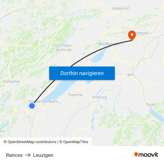 Rances to Leuzigen map