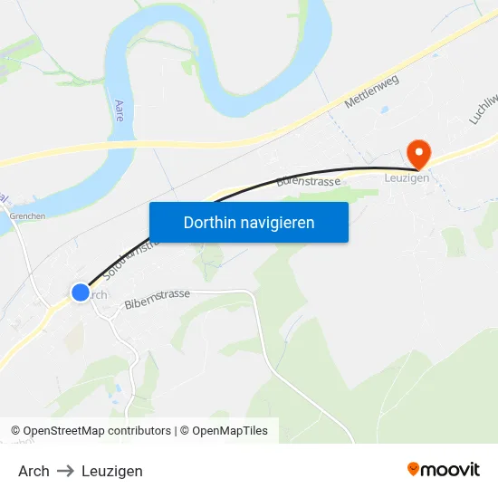 Arch to Leuzigen map