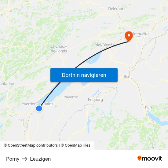Pomy to Leuzigen map