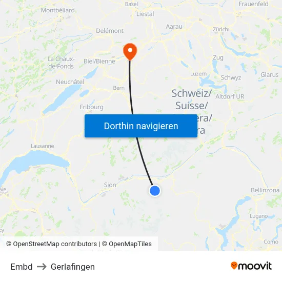 Embd to Gerlafingen map