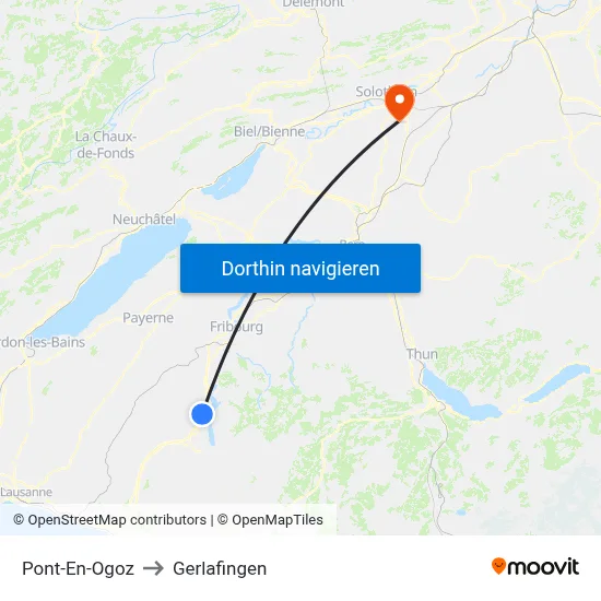 Pont-En-Ogoz to Gerlafingen map