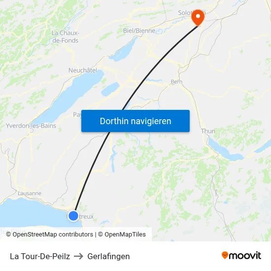 La Tour-De-Peilz to Gerlafingen map