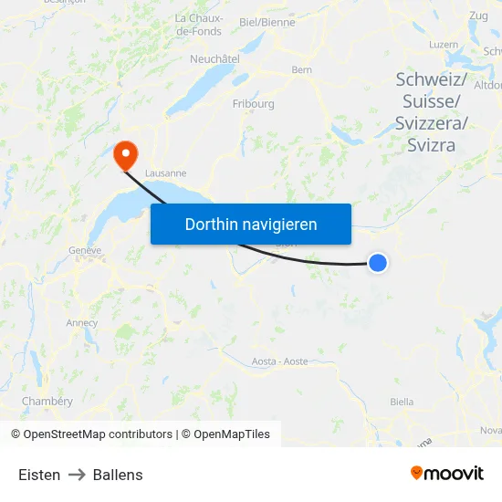 Eisten to Ballens map