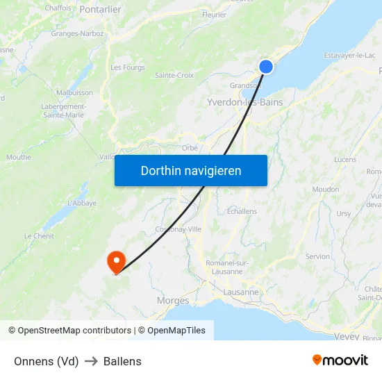Onnens (Vd) to Ballens map