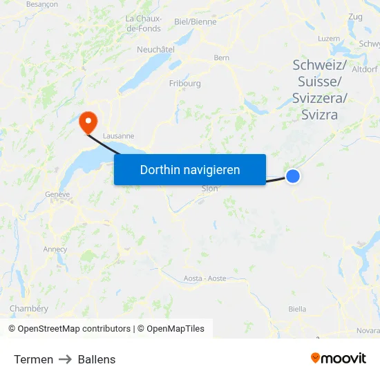 Termen to Ballens map