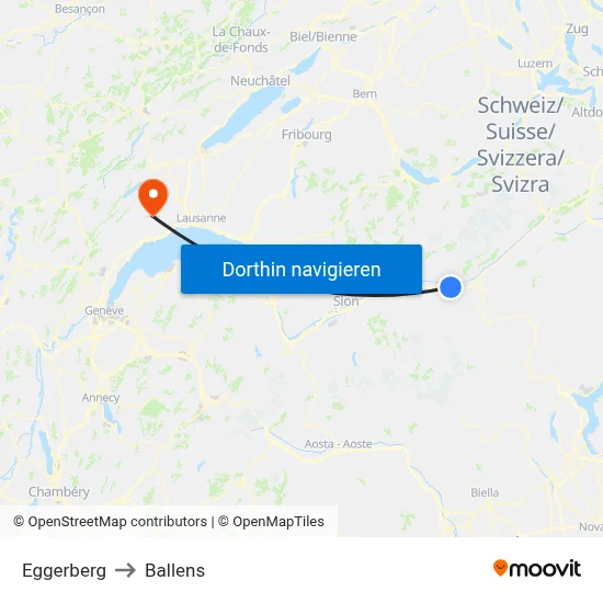 Eggerberg to Ballens map