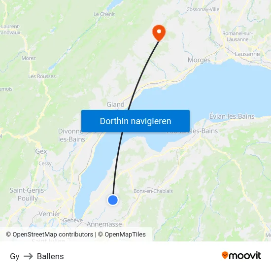 Gy to Ballens map