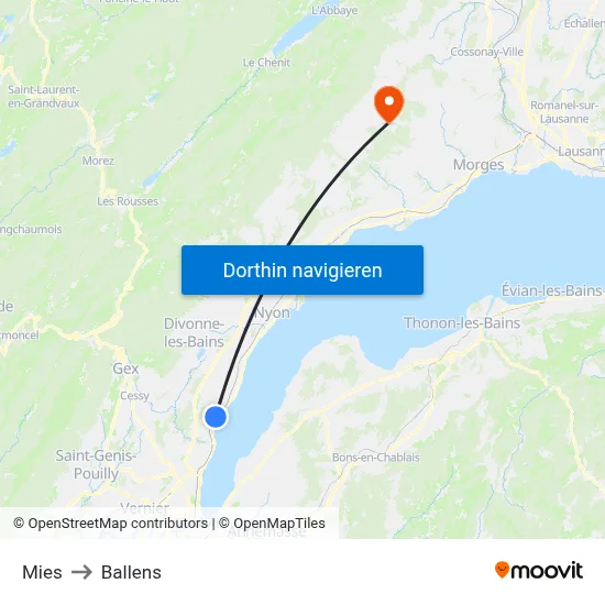 Mies to Ballens map
