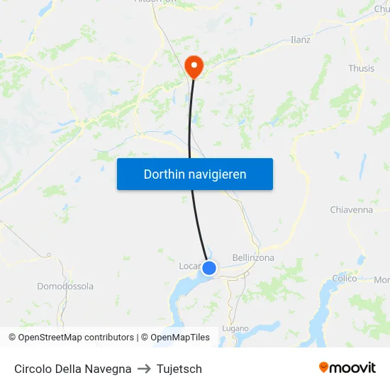 Circolo Della Navegna to Tujetsch map