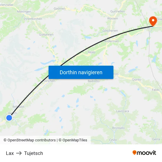 Lax to Tujetsch map