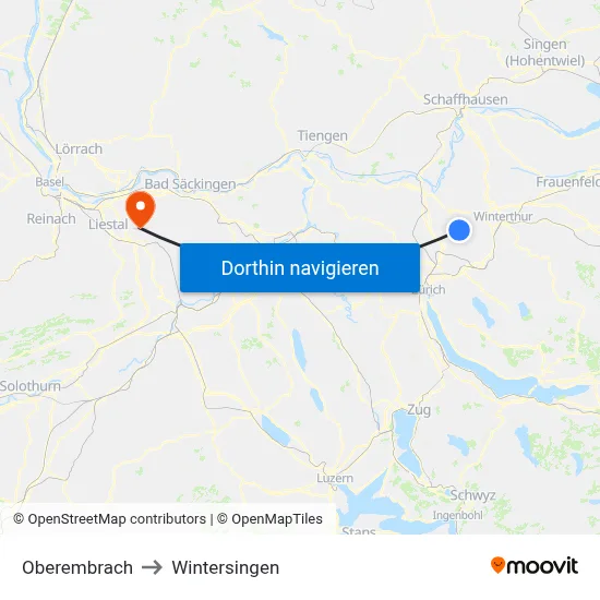 Oberembrach to Wintersingen map