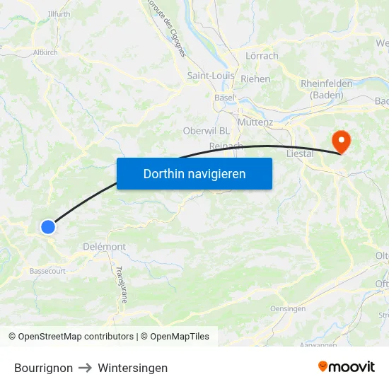 Bourrignon to Wintersingen map