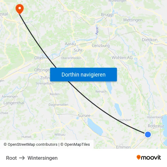 Root to Wintersingen map