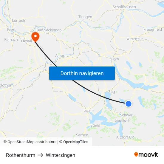 Rothenthurm to Wintersingen map