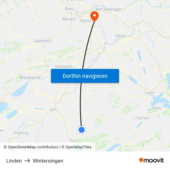 Linden to Wintersingen map