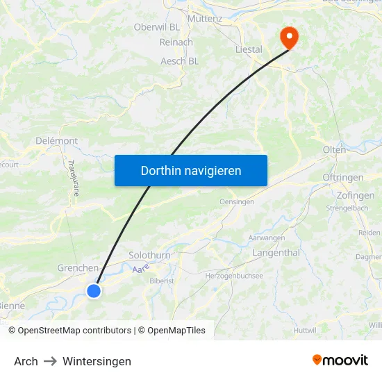 Arch to Wintersingen map