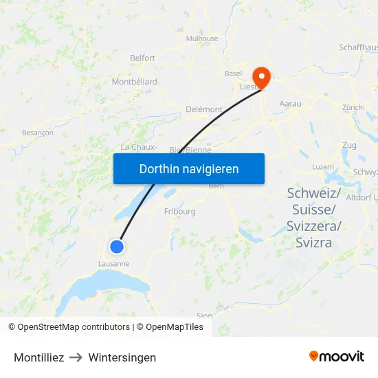 Montilliez to Wintersingen map