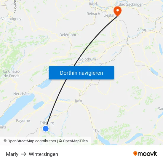 Marly to Wintersingen map