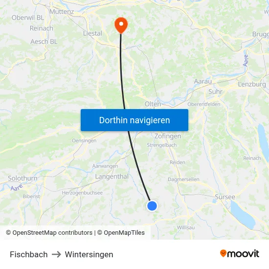 Fischbach to Wintersingen map