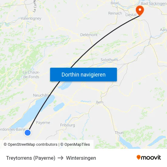 Treytorrens (Payerne) to Wintersingen map