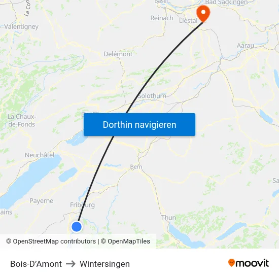 Bois-D’Amont to Wintersingen map