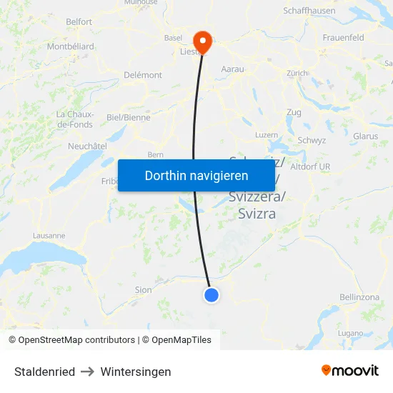 Staldenried to Wintersingen map