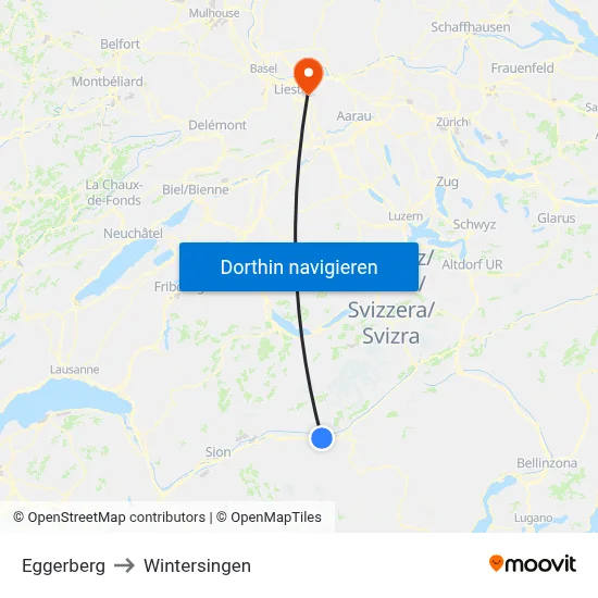 Eggerberg to Wintersingen map