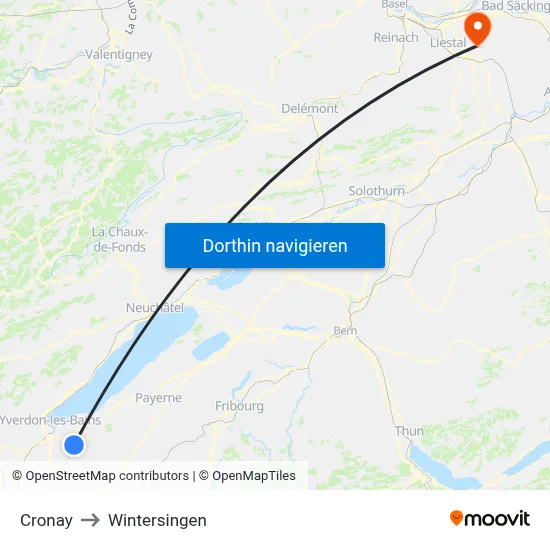 Cronay to Wintersingen map