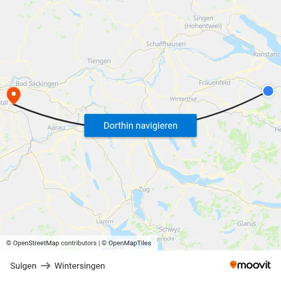 Sulgen to Wintersingen map