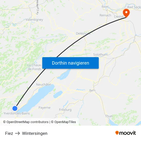 Fiez to Wintersingen map