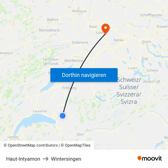 Haut-Intyamon to Wintersingen map