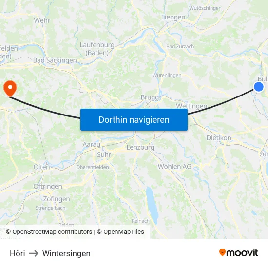 Höri to Wintersingen map