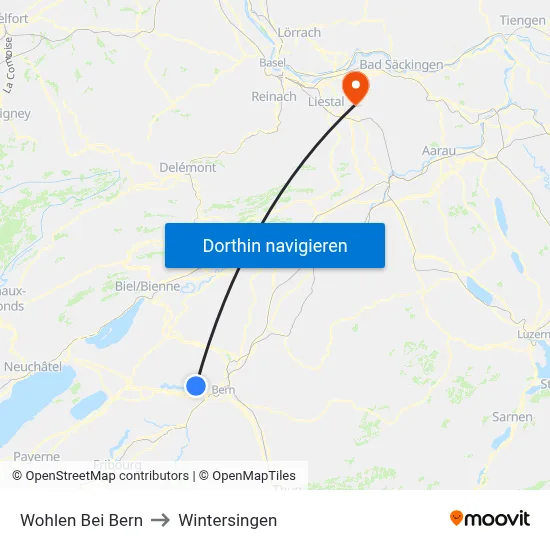 Wohlen Bei Bern to Wintersingen map