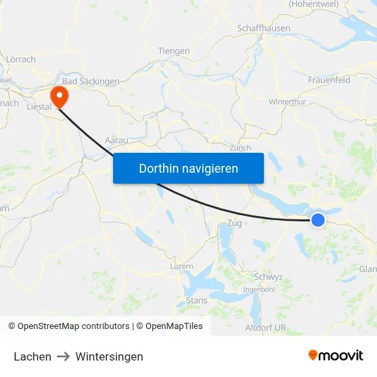 Lachen to Wintersingen map