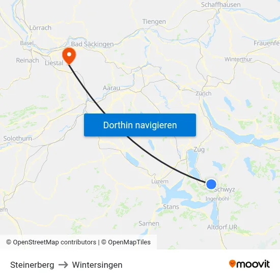 Steinerberg to Wintersingen map