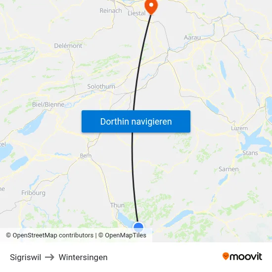 Sigriswil to Wintersingen map