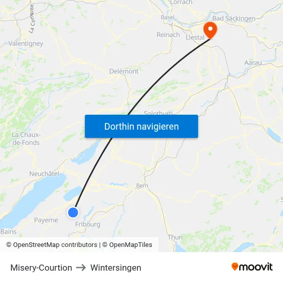 Misery-Courtion to Wintersingen map