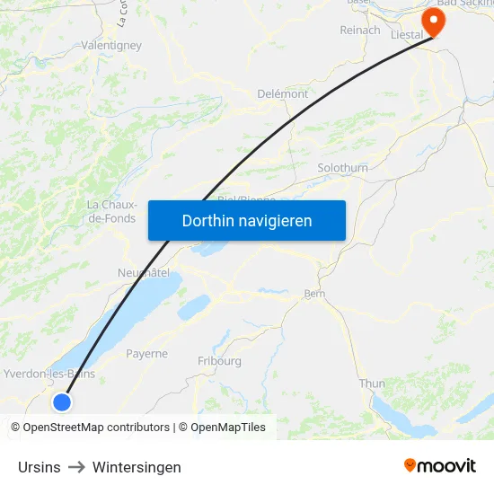 Ursins to Wintersingen map